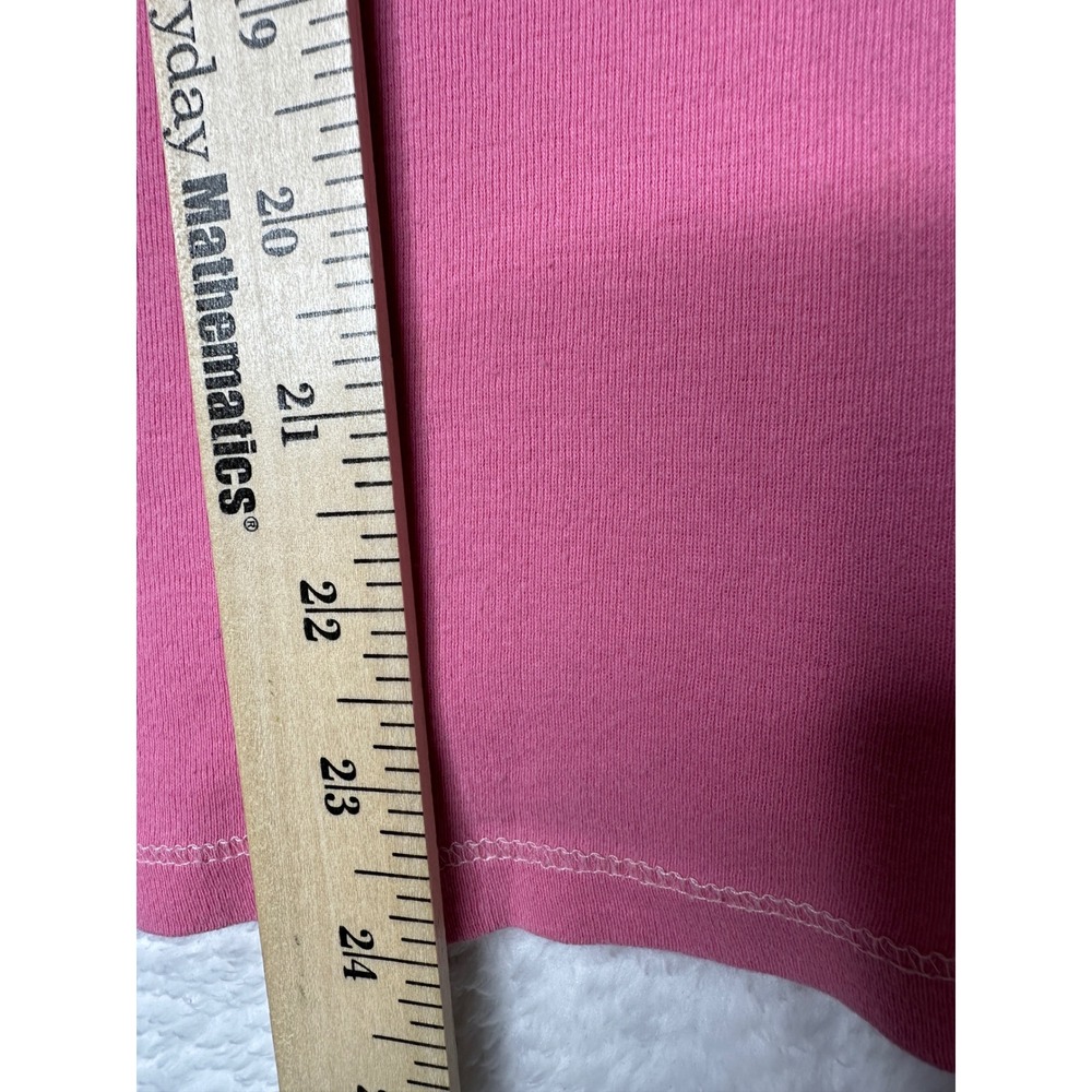Aeropostale Henley Top Womens Medium Pink Y2K Graphic Long Sleeve Ribbed - Picture 7 of 8